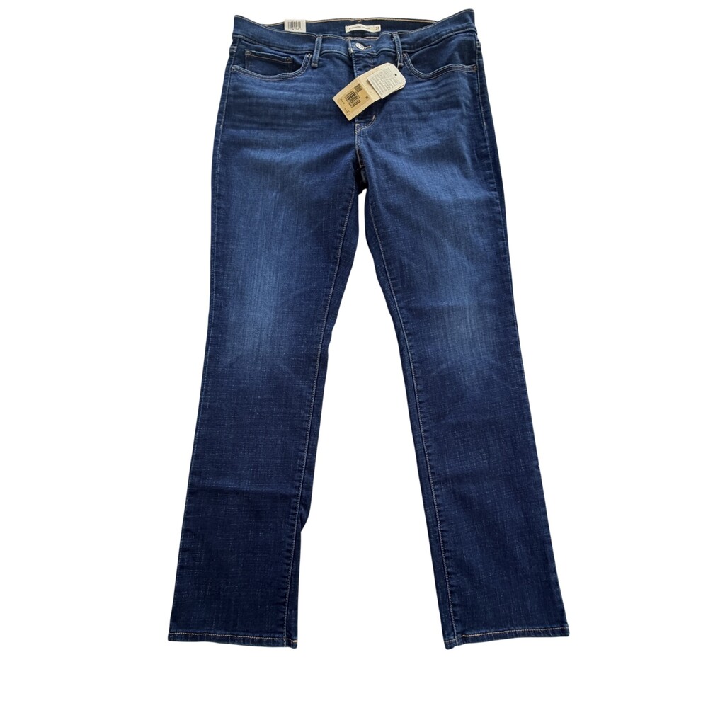 Levis 314 Shaping Straight Jeans Women 33x32 (FIT 36x32) Blue High Rise Stretch